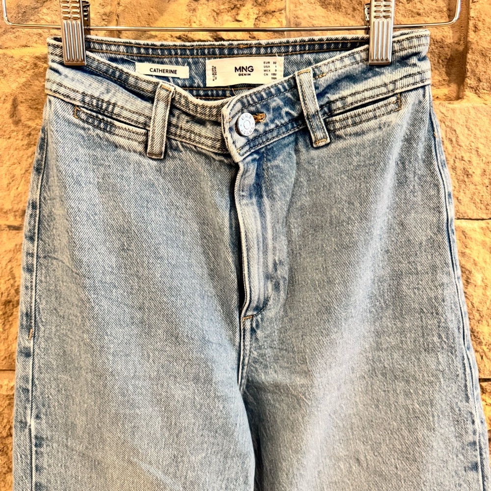 Mango Light Blue Denim Pants